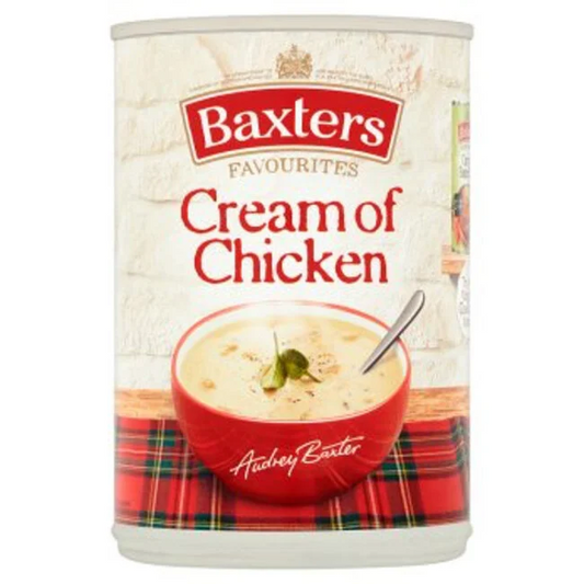 Baxters Cream of Chicken Soup 400 g – classic British creamy chicken tinned soup, comforting quick meal – Soups and Broths – South African Products
