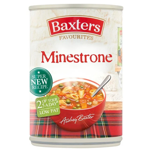 Baxters Minestrone Soup 400 g – hearty Italian vegetable tinned soup, classic pantry staple, quick comfort meal – Soups and Broths – South African Products