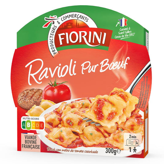 Beef ravioli in tomato sauce 300g Fiorini ready meal pasta with tomato sauce