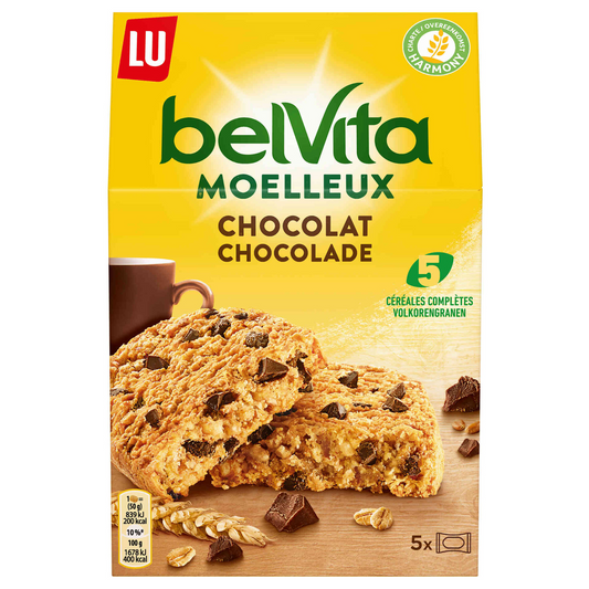 BelVita Soft Bakes Chocolate Chips 250g – Wholegrain Soft Biscuits with Chocolate Chips – Cookies and Rusks