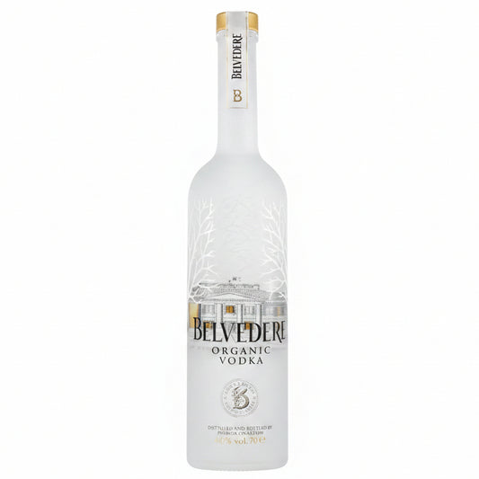 Belvedere Organic Vodka 700ml 40% ABV premium Polish organic rye vodka for Martinis, gifting and serving chilled