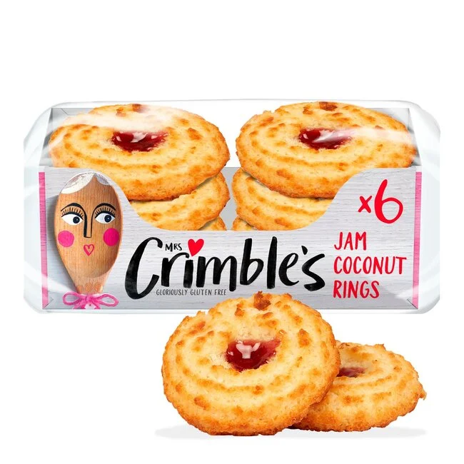Mrs Crimbles – Big Jam Coconut Rings – 240g – 240g – Biscuits and Cookies