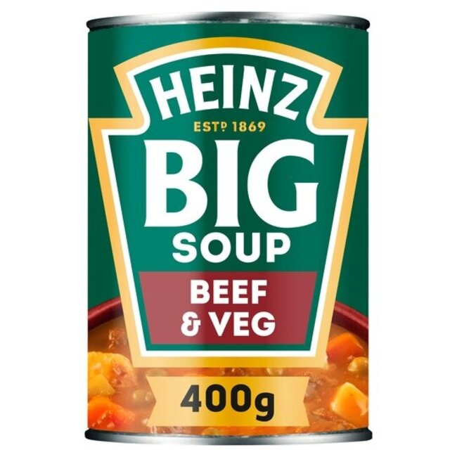 Big Soup Beef and Vegetable Soup 400g canned soup ready meal beef vegetable soup pantry meals daily deals