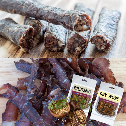 Biltong and Droewors Combo Original 600g South African meat snack pack