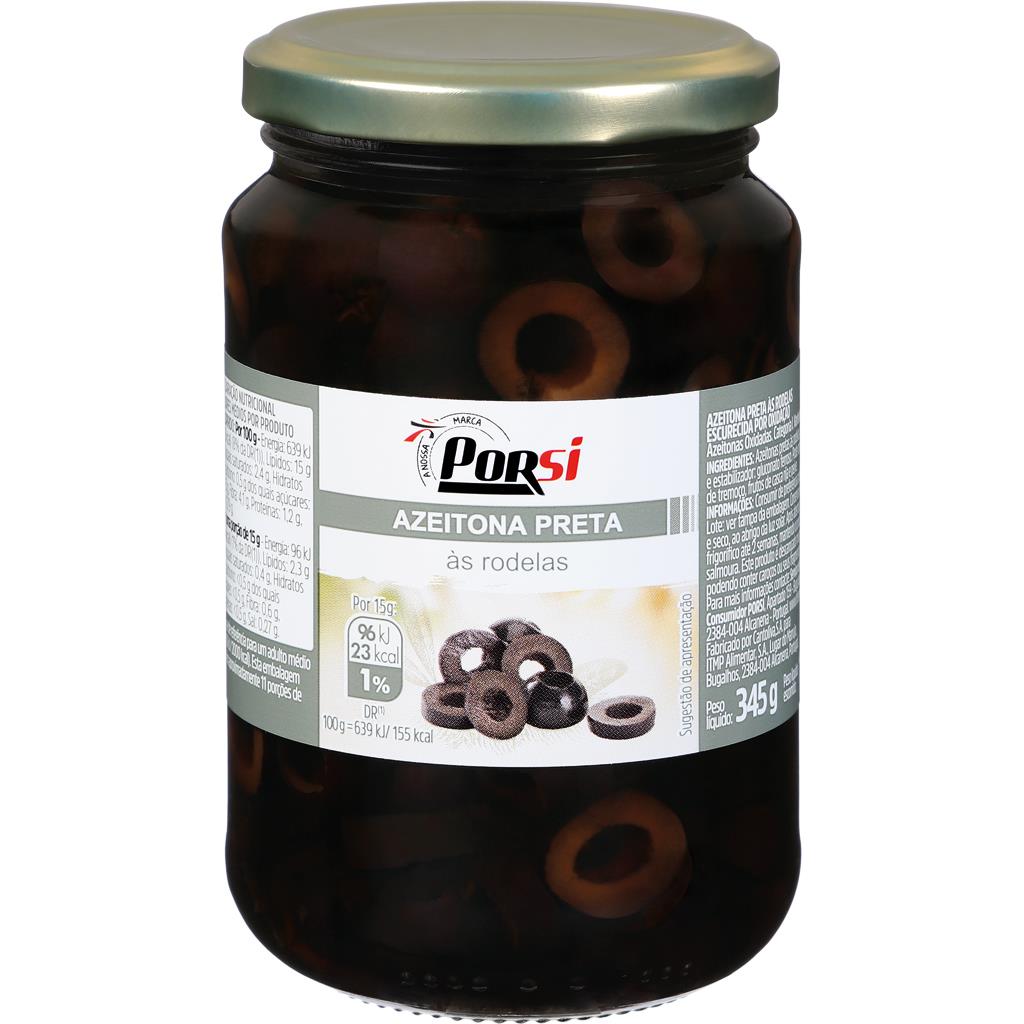 Porsi Sliced Black Olives 345g
