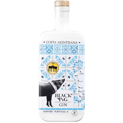 Black Pig Costa Alentejana Gin 500ml 40% ABV award-winning Portuguese London Dry Gin with Alentejo lemon dune juniper and rosemary from the Top Rated Gins collection