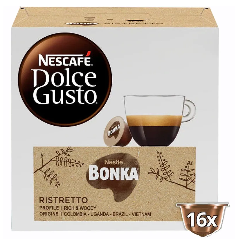 Bonka Ristretto coffee capsules Dolce Gusto compatible strong espresso pods dark roast coffee capsules bold ristretto coffee