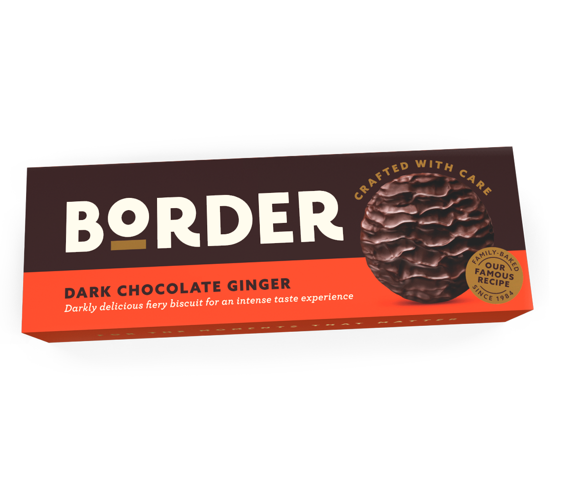 Border Dark Chocolate Gingers 150g pack – crunchy fiery ginger biscuits dipped in rich dark chocolate – Cookies and Rusks – British Products – South African Products