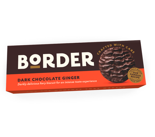 Border Dark Chocolate Gingers 150g pack – crunchy fiery ginger biscuits dipped in rich dark chocolate – Cookies and Rusks – British Products – South African Products