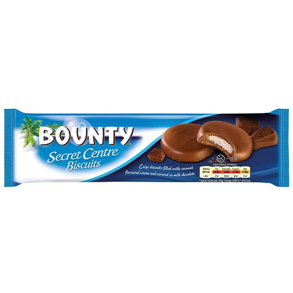 Bounty Chocolate Covered Coconut Cookies 132g biscuit snack coconut chocolate filled biscuits sweet treats
