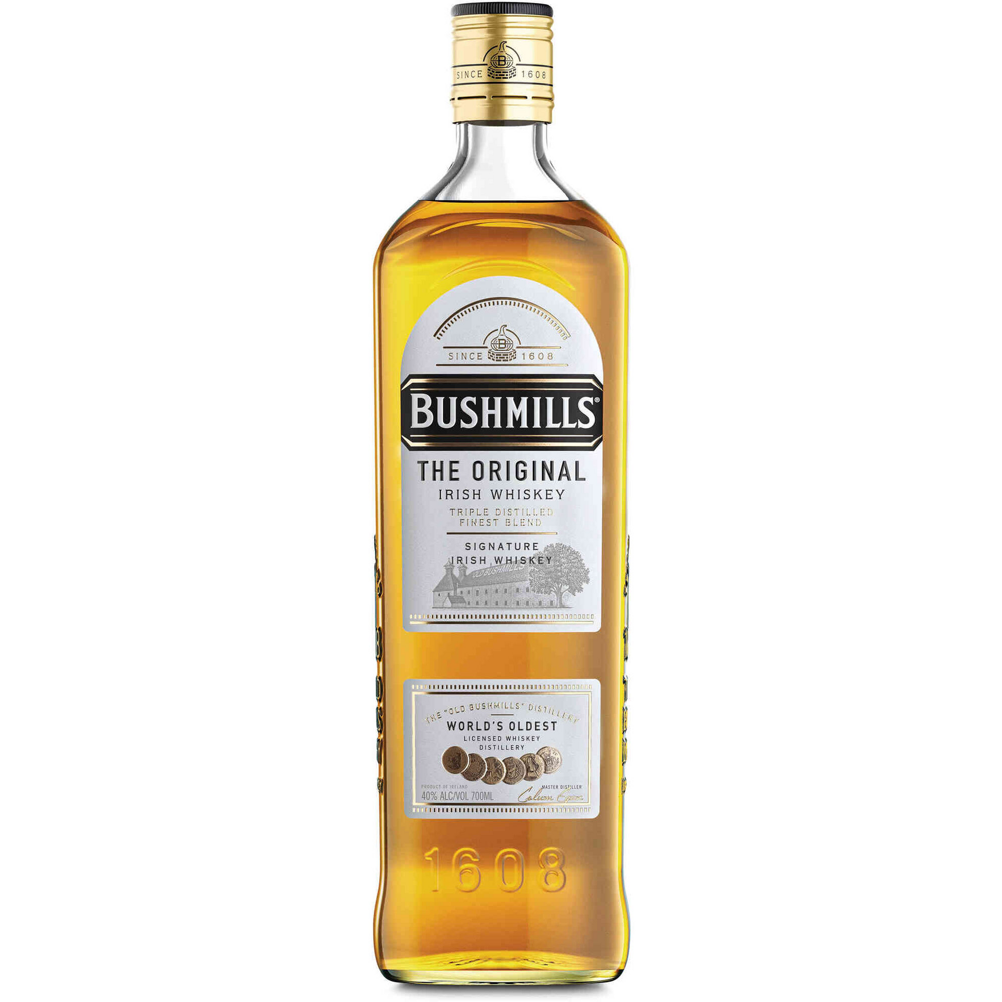 Bushmills Original Blended Irish Whiskey 700ml 40% ABV classic Irish whiskey with light fruit vanilla honey warming spice and crisp finish
