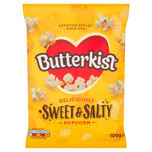 Butterkist sweet and salty popcorn 100 g light crunchy ready to eat popcorn popcorn classics sweet and savoury
