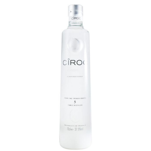Cîroc Coconut Vodka 700ml 37.5% ABV premium French grape vodka with tropical coconut flavour for cocktails and mixed drinks