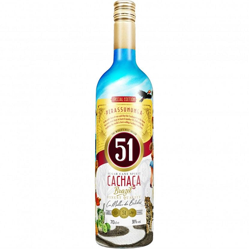 Cachaça 51 Pirassununga 700ml 40% ABV traditional Brazilian sugarcane spirit for authentic Caipirinha cocktails