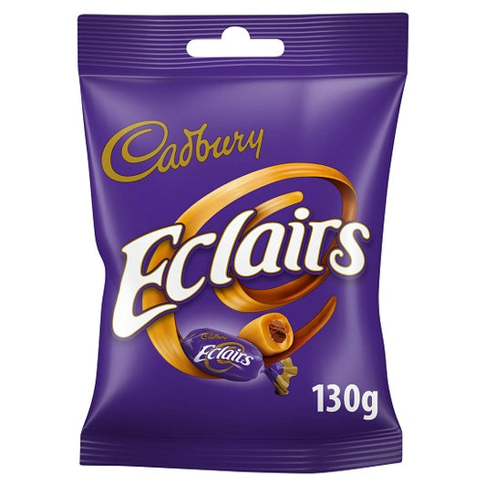 Cadbury Eclairs Chocolate Toffee Sweets 130g chewy caramel candy bag