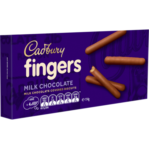 Cadbury Fingers Milk Chocolate 114g – Chocolate Coated Biscuit Fingers – Cookies and Rusks