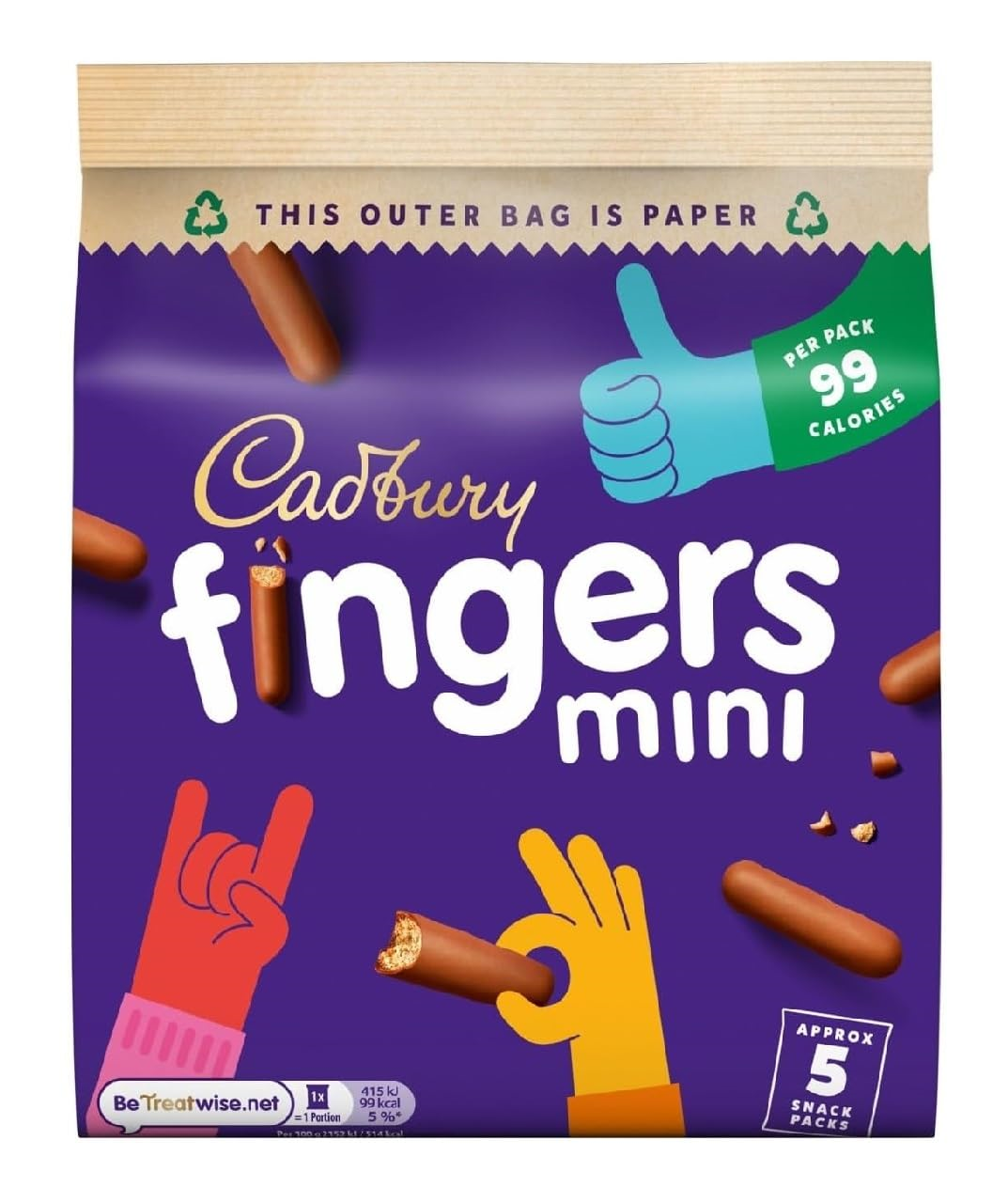 Cadbury Mini Fingers 110g – Chocolate Biscuit Sticks – Sweet Biscuits – Biscuits and Cookies – South African Products
