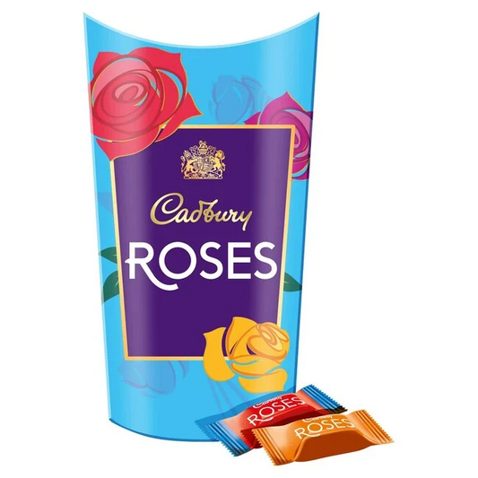 Cadbury Roses 290 g – classic assorted chocolate gift box, British festive confectionery, creamy caramel and praline chocolate selection