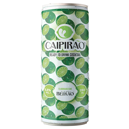Caipirão Licor Beirão 250ml 5.5% ABV Portuguese ready-to-drink lime cocktail can