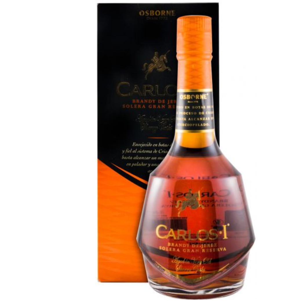 Carlos I Solera Gran Reserva Brandy 700ml 40% ABV Spanish Brandy de Jerez aged in Amontillado and Oloroso Sherry casks