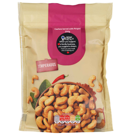 Cashew with piri piri 200 g creamy spicy roasted cashew snack