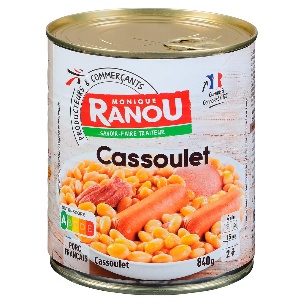 Monique Ranou Cassoulet Beans and Sausage 840g