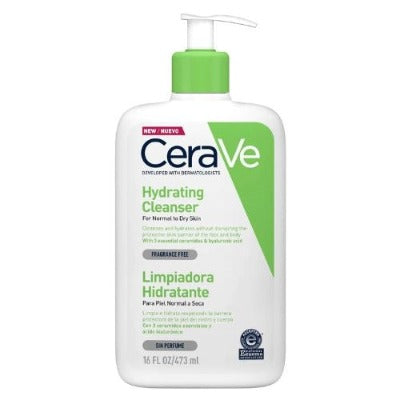 CeraVe Hydrating Cleanser 473ml face and body wash dry skin ceramides hyaluronic acid skincare Beauty Hygiene and Personal Care