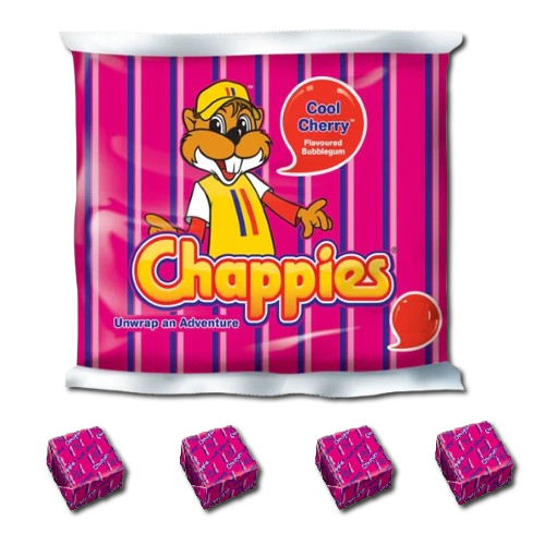 Chappies Bubble Gum Cool Cherry classic fruity chewing gum single unit