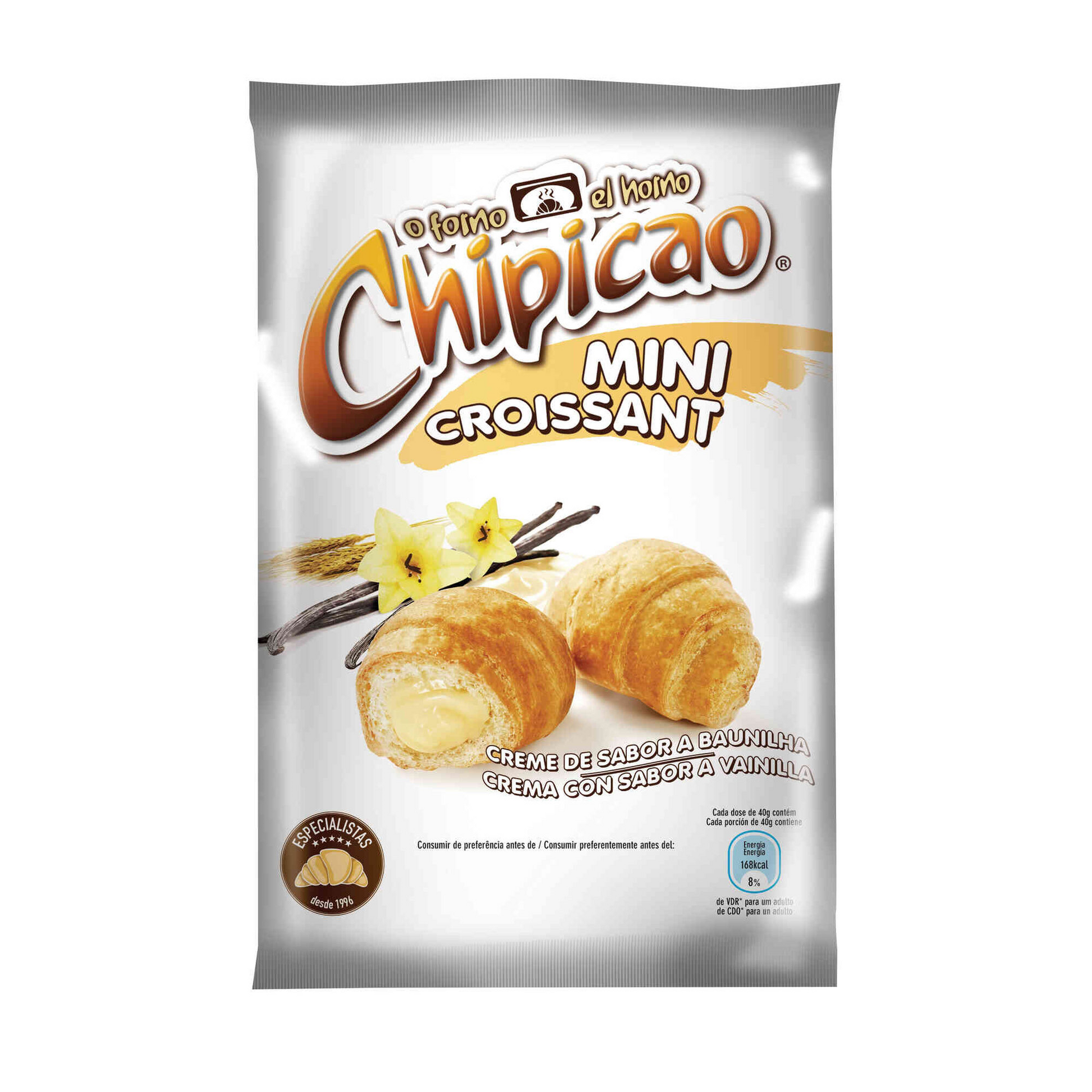 Chipicao Mini Croissants with Vanilla Filling 80g – soft pastries with vanilla cream – Rusks and Cake – Biscuits, Rusks and Cake