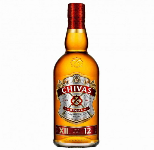 Chivas Regal 12 Year Old Blended Scotch Whisky 700ml 40% ABV with orchard fruit honey vanilla hazelnut butterscotch and rich smooth finish