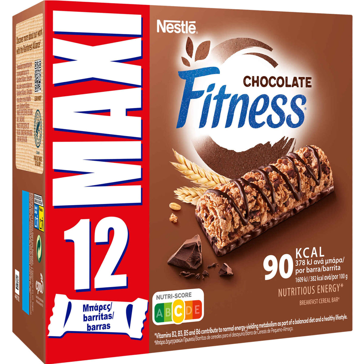 Nestlé Fitness Chocolate Cereal Bars 12 x 23.5g