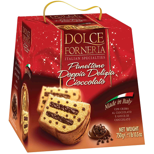 Chocolate Panettone 750 g Dolce Forneria – Italian festive cake, chocolate chip panettone, South African bakery favorite