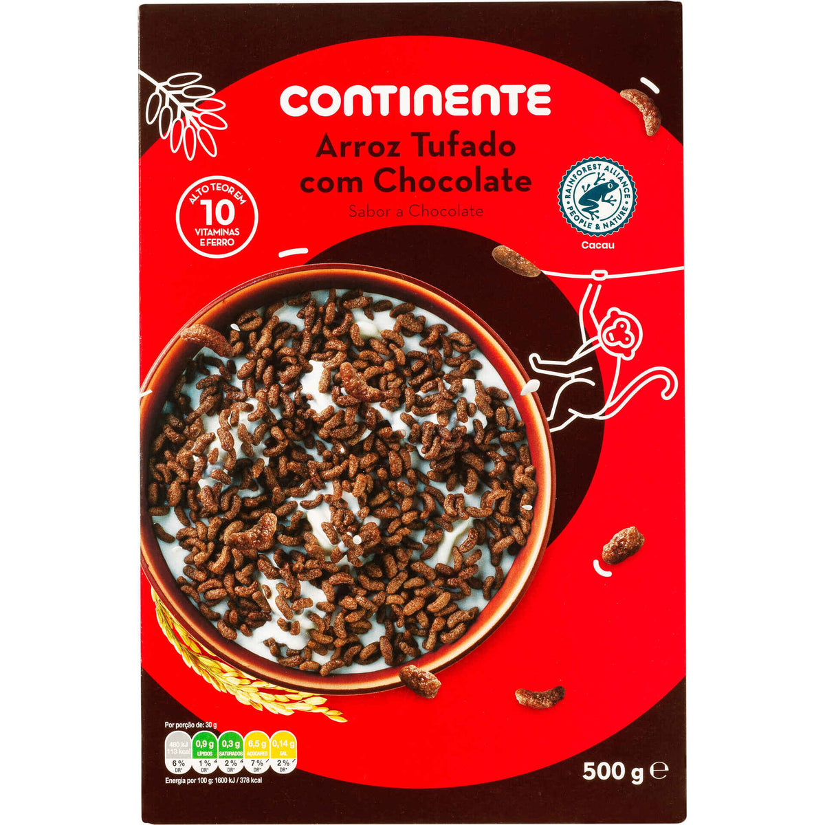 Chocolate Puffed Rice Cereal 500g