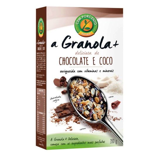 Cem Porcento Chocolate and Coconut Granola 350g