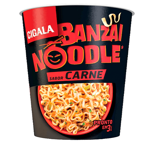 Cigala Banzai Beef Noodles 67 g instant beef flavour cup noodles quick meal Noodles – Instant, Ramen, Whole Wheat and Asian Style Favourites