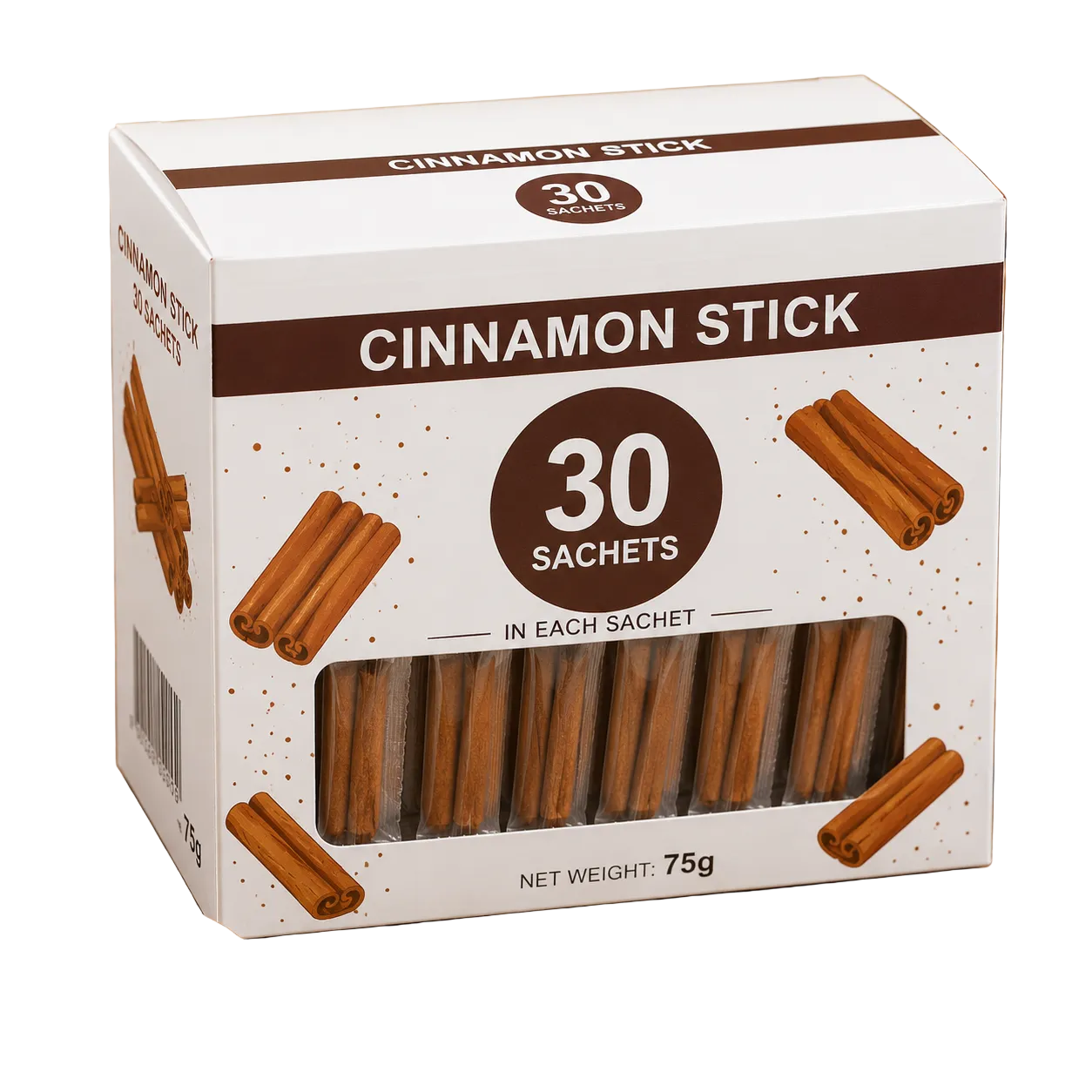 Cinnamon Stick Box 30 Sachets 75g aromatic spice cinnamon sticks cooking baking hot drinks