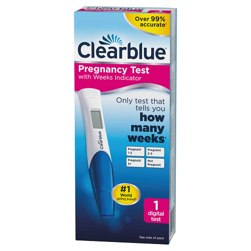 Clearblue Pregnancy Test with Weeks Indicator – Digital Home Kit with Weeks Result Accuracy