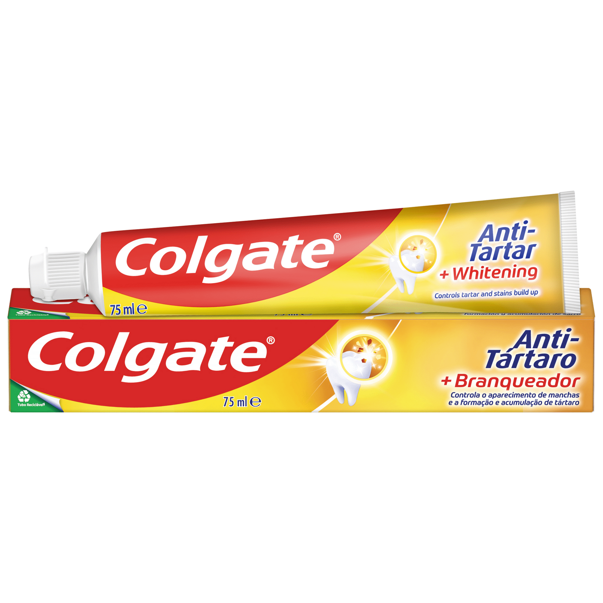 Colgate anti tartar whitening toothpaste 75ml fluoride whitening toothpaste fresh breath oral care family hygiene