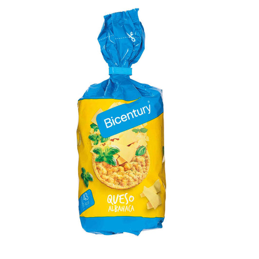 Corn Tortillas with Cheese and Basil Bicentury 130g crunchy corn snack chips