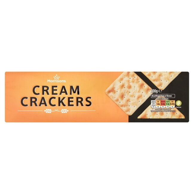 Morrisons Cream Crackers 300 g – classic cream crackers; Crackers Salty and Healthy