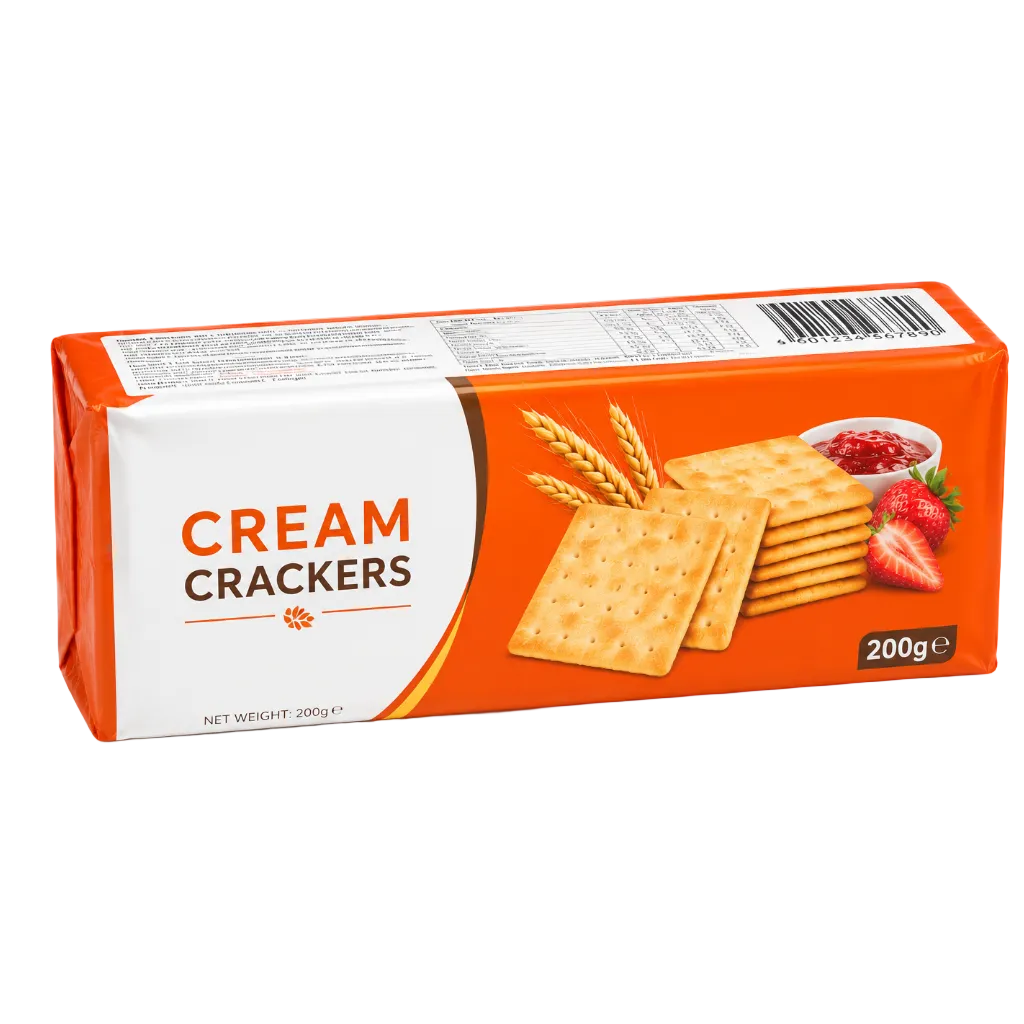 Cream Cracker Biscuits 200g crispy crackers snack biscuits for cheese spreads and pantry essentials