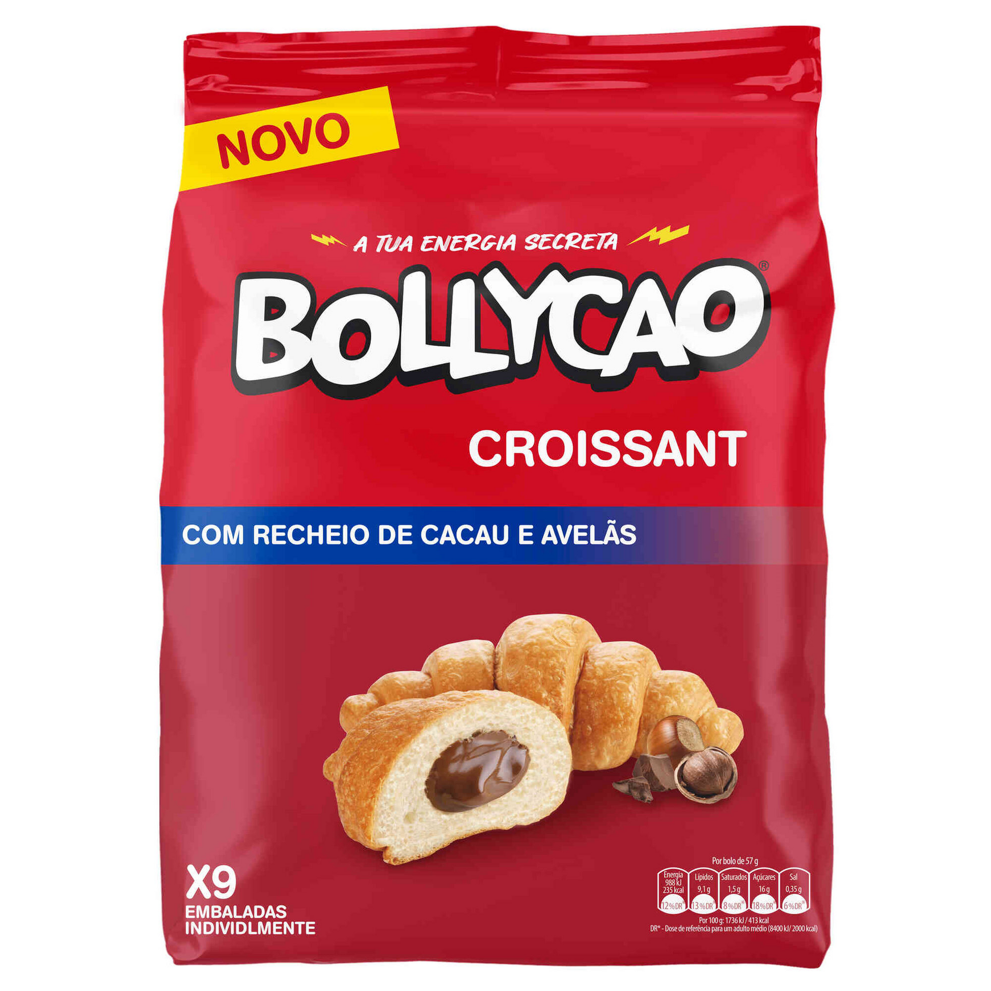 Croissant with Chocolate Filling Bollycao 378g – soft croissant pastry with creamy chocolate centre – Rusks and Cake – Biscuits, Rusks and Cake