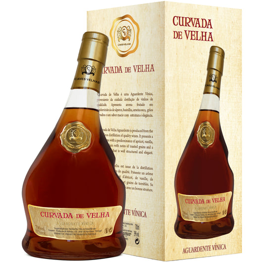 Curvada de Velha Aguardente Vínica Velha 700ml 39% ABV Portuguese aged wine brandy matured over 15 years in Limousin oak