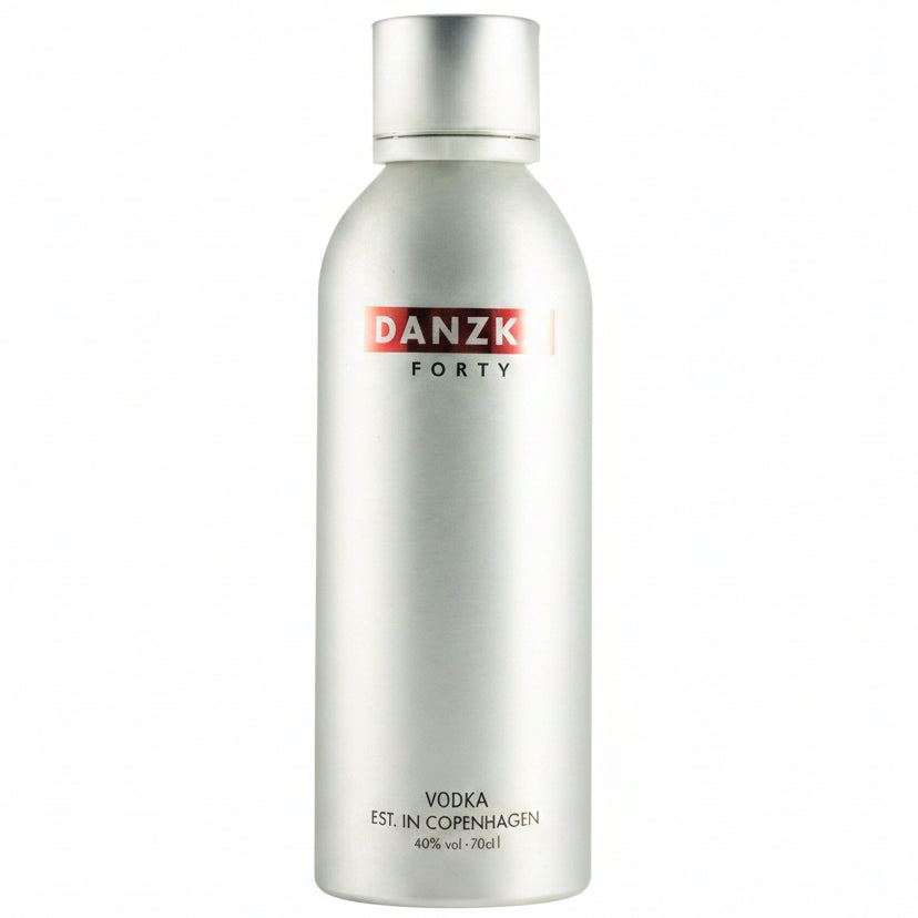 Danzka Forty Vodka 700ml 40% ABV Danish vodka in aluminium bottle for Martinis, cocktails and serving chilled