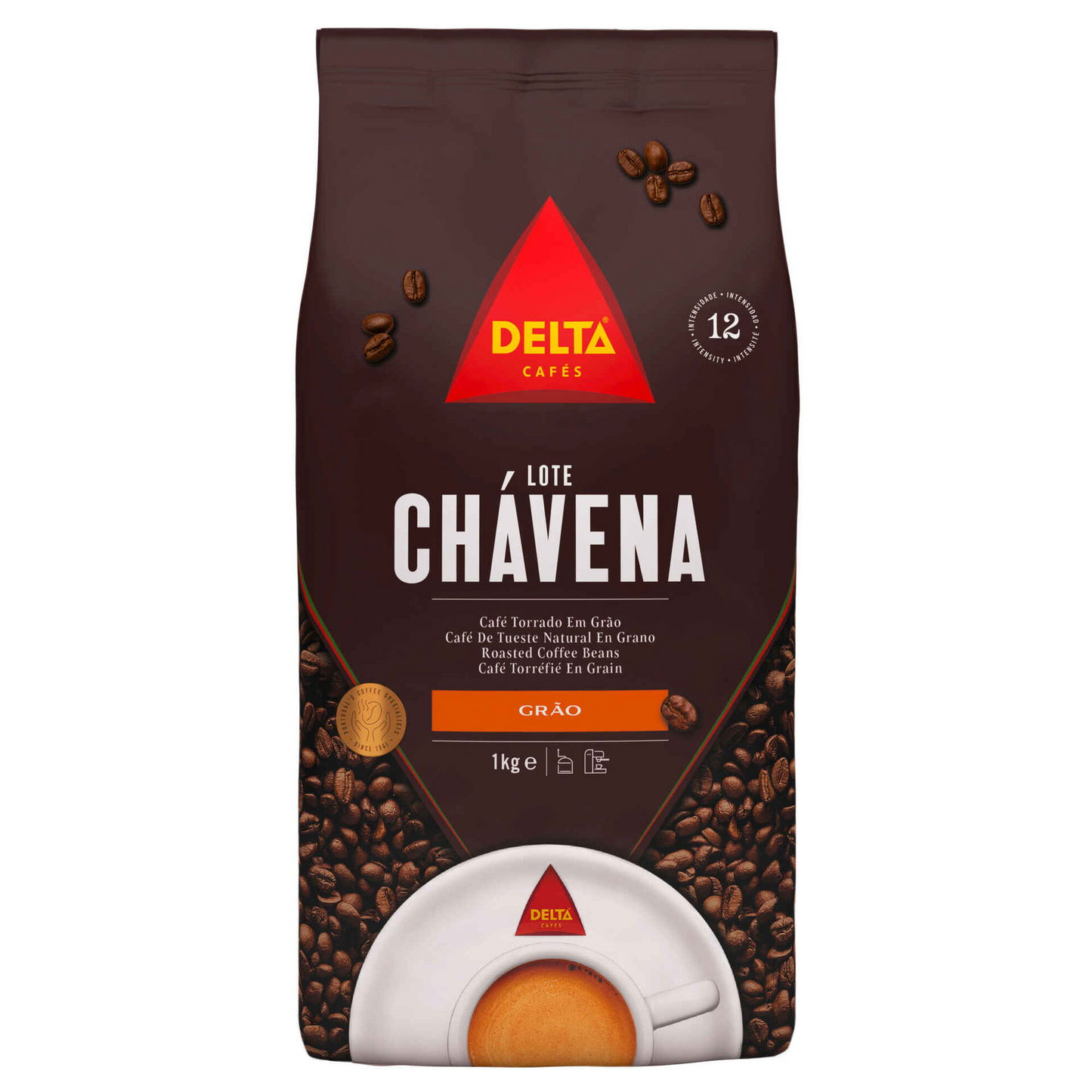 Delta Lote Chávena roasted coffee beans 1kg strong Portuguese espresso beans