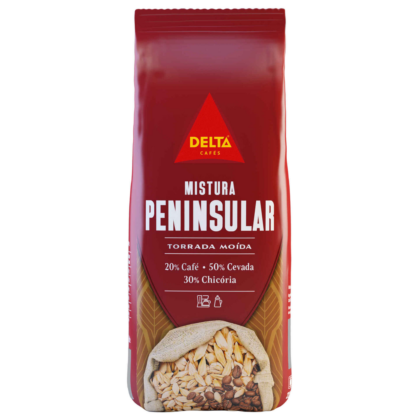 Delta Mistura Peninsular ground coffee 220g barley and chicory blend Portuguese coffee alternative smooth mild drink
