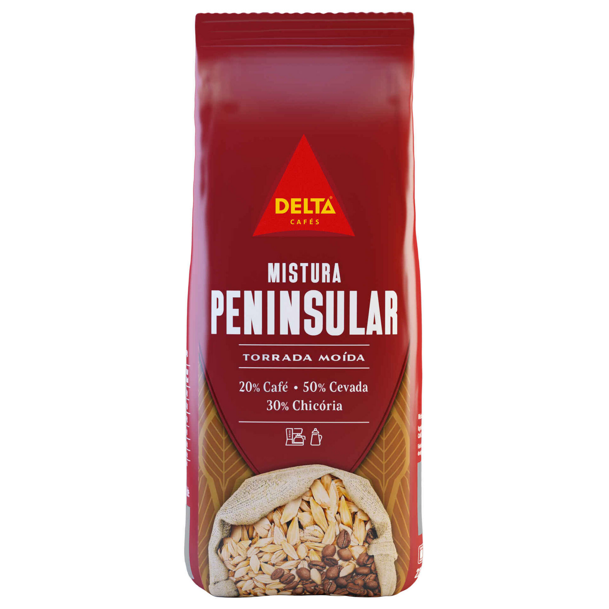 Delta Mistura Peninsular ground coffee 220g barley and chicory blend Portuguese coffee alternative smooth mild drink