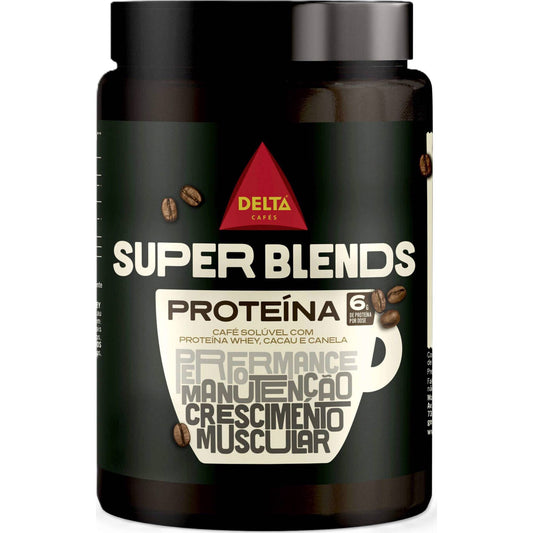 Delta super blends instant coffee with whey protein and cocoa 200g jar instant coffee and cappuccino