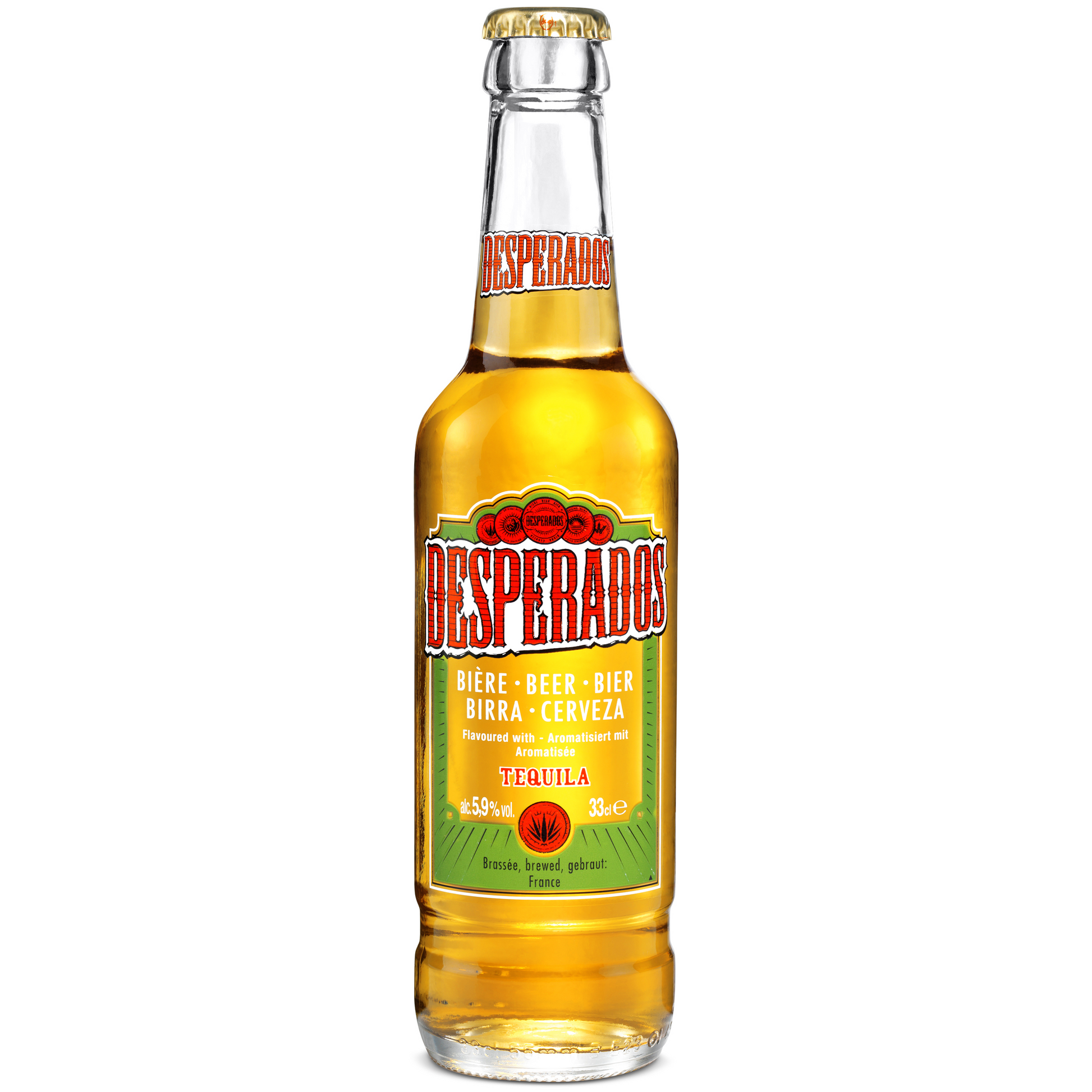 Desperados Tequila Flavoured Beer 330ml 5.9 percent ABV lager tequila beer glass bottle Beer Craft and Premium
