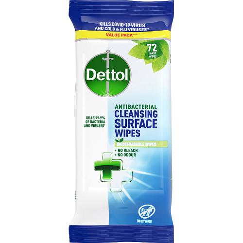 Dettol Surface Wipes 72 Pack antibacterial disinfectant wipes household cleaning hygiene product